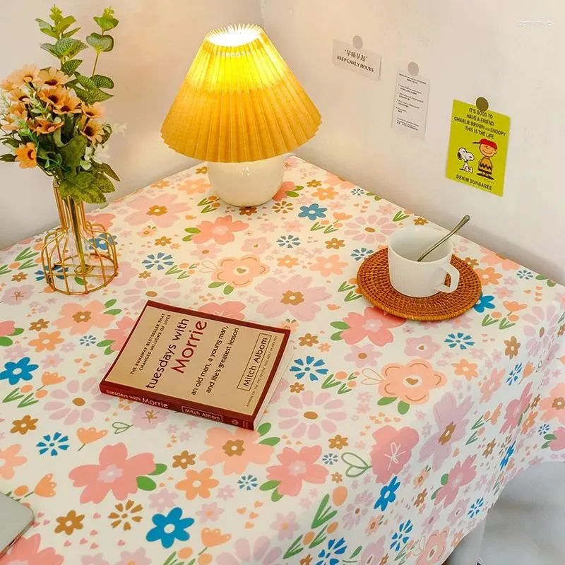 Tkanina stołowa bawełniana lniana nordycka okrągła obrus w kolorze Palid Choinka Wzór do mycia do herbaty