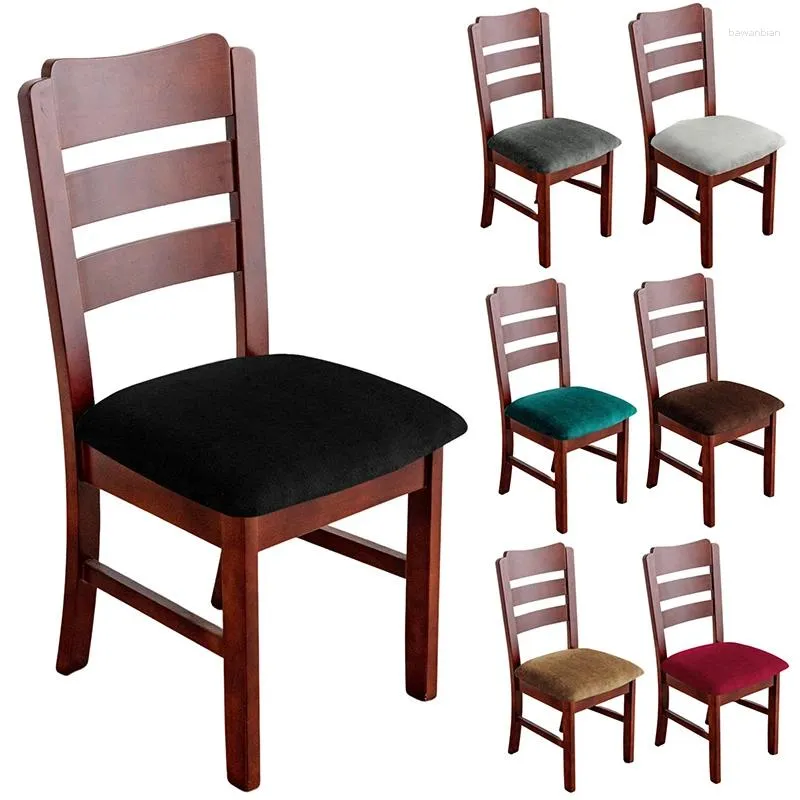 Tampas de cadeira de cadeira de 45x50cm capa de almofada para sala de jantar cozinha se assento de cor sólido sede macio decoração de casa