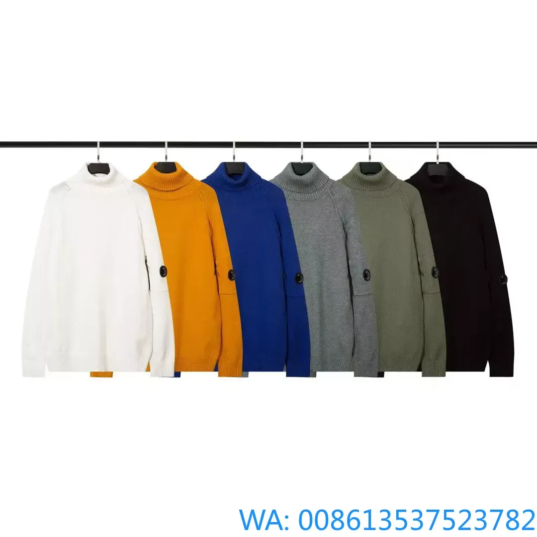 2024 meters trui retro casual sweatshirt professional geïmporteerde high-density arm lens decoratie ontwerp Turtleneck gebreide trui ontwerp borduurwerktruien truien