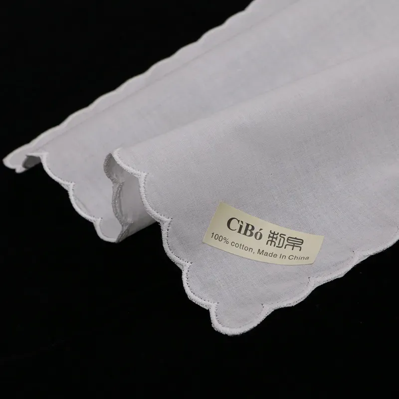 A011: Witte premium katoenen kanten zakdoeken 12 stuk/pack blanco haken hankies voor vrouwen/dames bruiloft cadeau ll