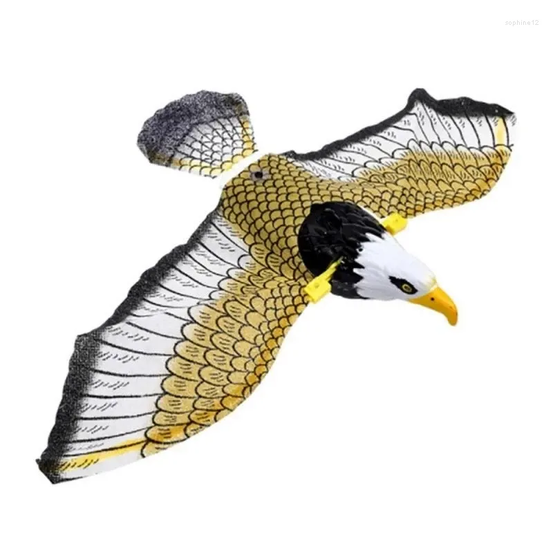 Figurines décoratives créatives Repellent aigle aigle volant effrayant décor de jardin 2xaa batteries portables