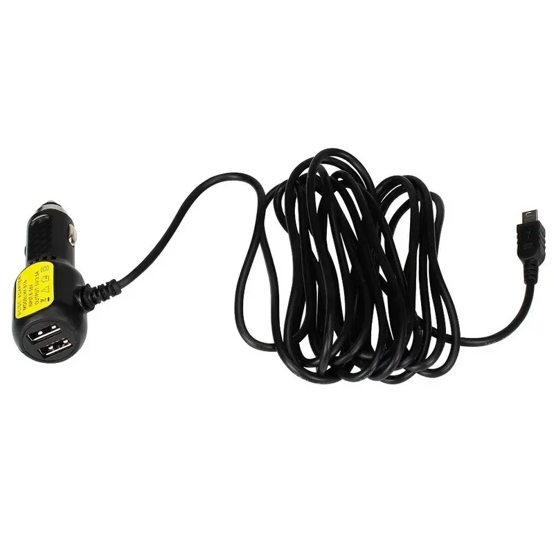 Micro/Mini Dual USB inteligentna ładowarka 5V 3,5A 3,5M Akwargera Adaptera kabla kabla do nawigatora GPS Recorder