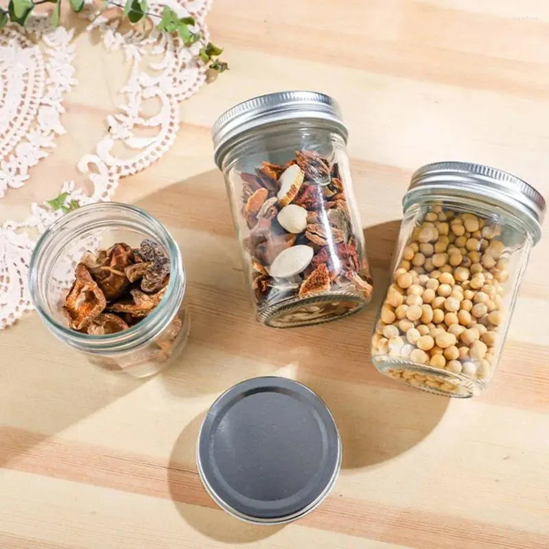 Storage Bottles Jam Sealed Container Capacity Glass Jar With Airtight Lid For Fruit Cereal Multifunctional Tea