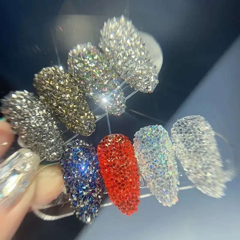 Senfoni Glitter havyar tırnaklar Rhinestones peri mikro kristal boncuklar 3D tırnak sanat aksesuarları diy pixie tasarım manikür dekorasyon