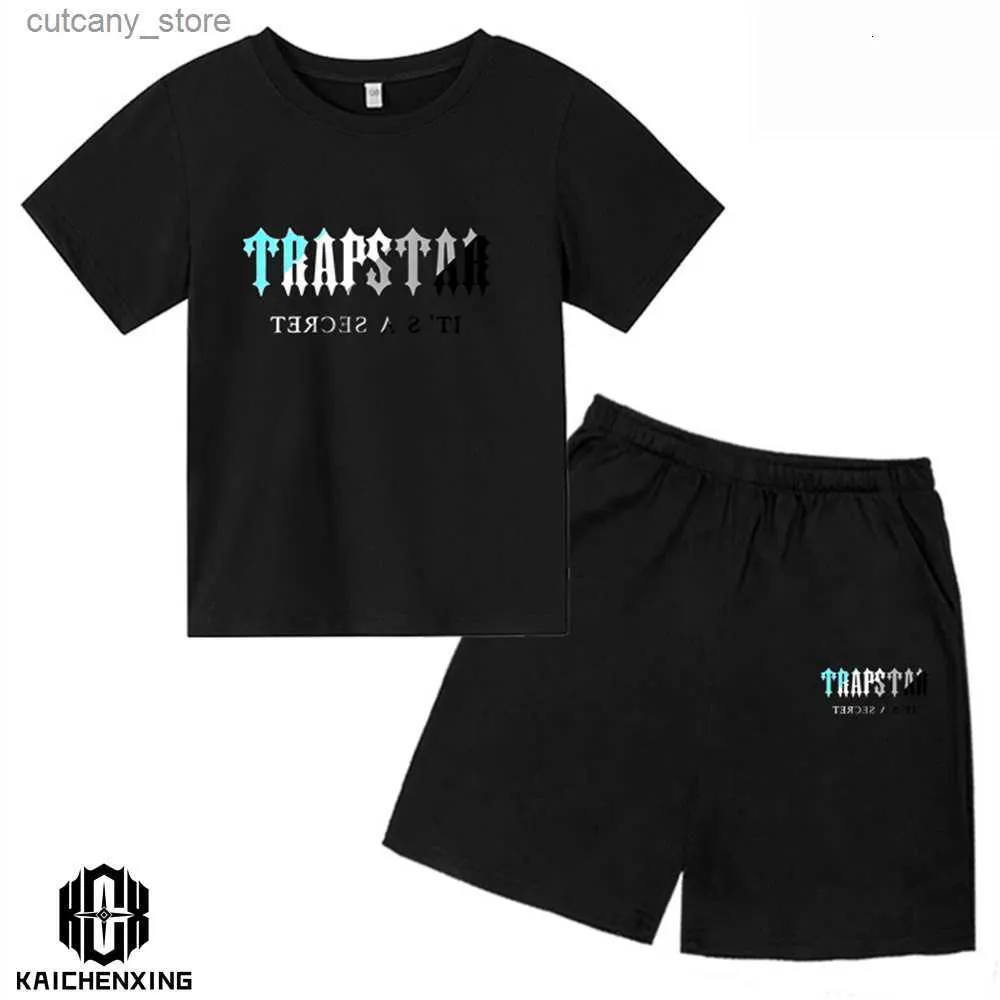 تي شيرت تي القمصان 2023 الصيف trapstar tshirt الاطفال بويز شورت شورتات شورتات الشارع.