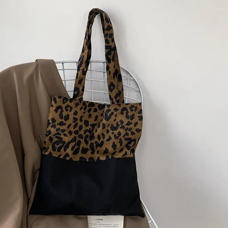 Sacchetti da sera Design artistico Stume a tracolla leopardo per donne in tela borse da donna e borsetto per lo shopper patchwork tote tote bolso