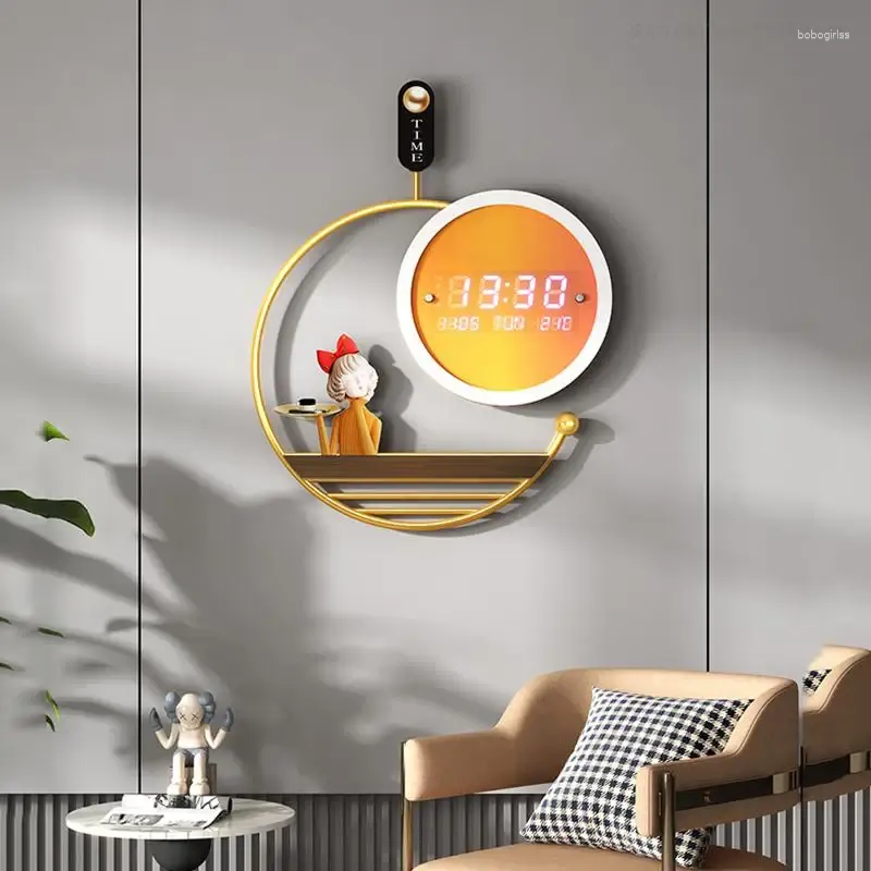 Väggklockor stor digital klocka modern designmekanism elektroniskt kök hem dekoreraction lyx reloj de pared klocka