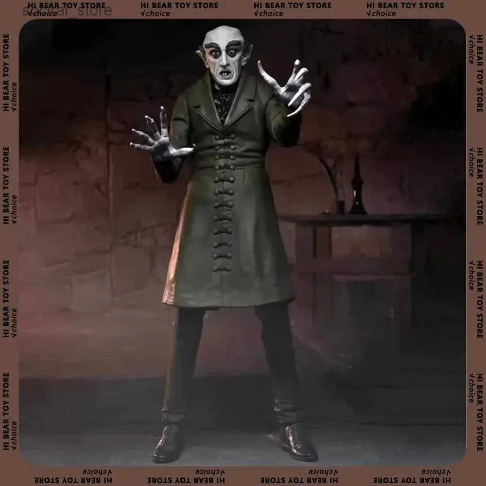 Action Toy Figures NECA 06101 Movie Nosferatu Figurer Moverble Figur 23cm PVC GK Action Figur Modell Samling Rum Dekoration Kids Toys Gifts L240402