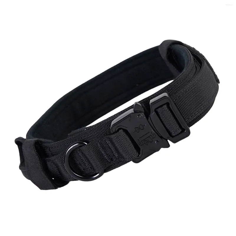 Dog Collars Tactical Collar Necklace Thick & Wide With Control Handle For Medium And Large Dogs