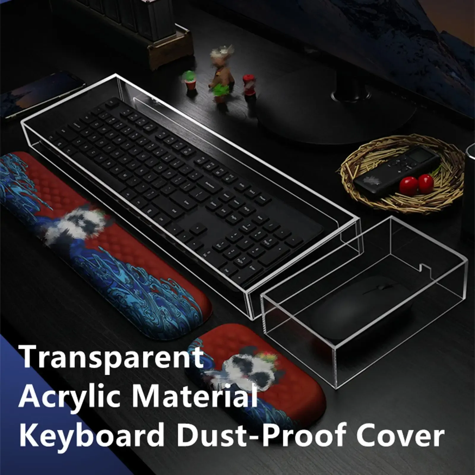 Mechanical Keyboards Dust Cover Clear Film for Office Home 490x203x60mm