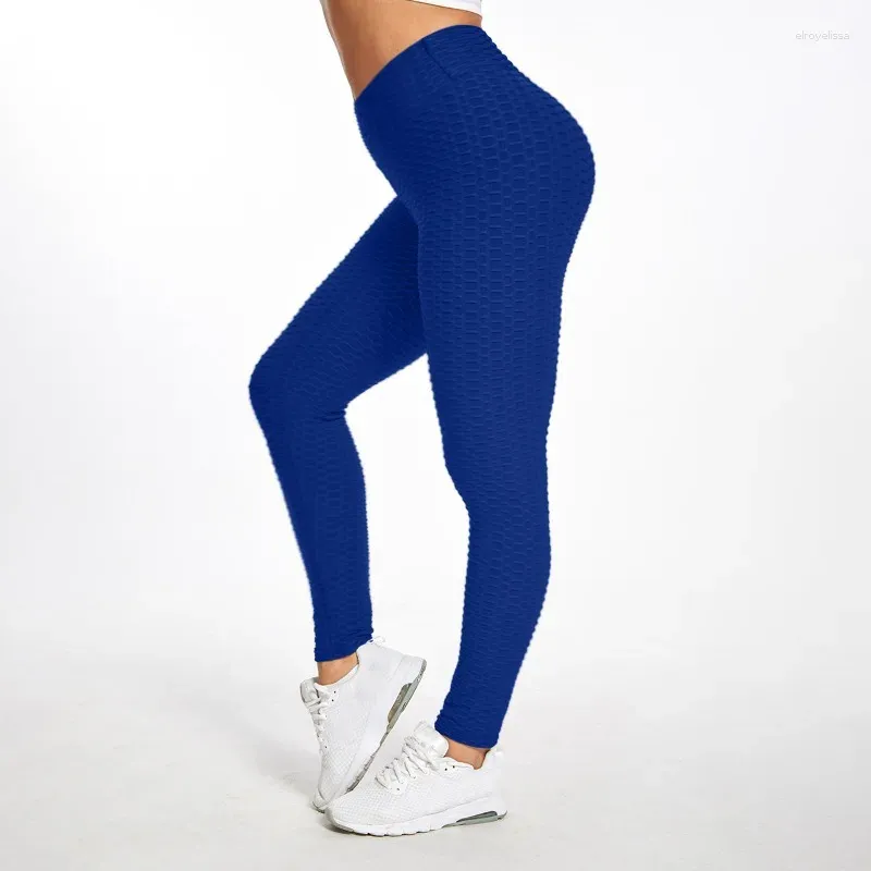 Active Pants Kobiety Leggingi Yoga Sportswear Gym Sportowy odzież Jacquard Bubble High Tase Oddychanie bioder Podnoszenie bioder