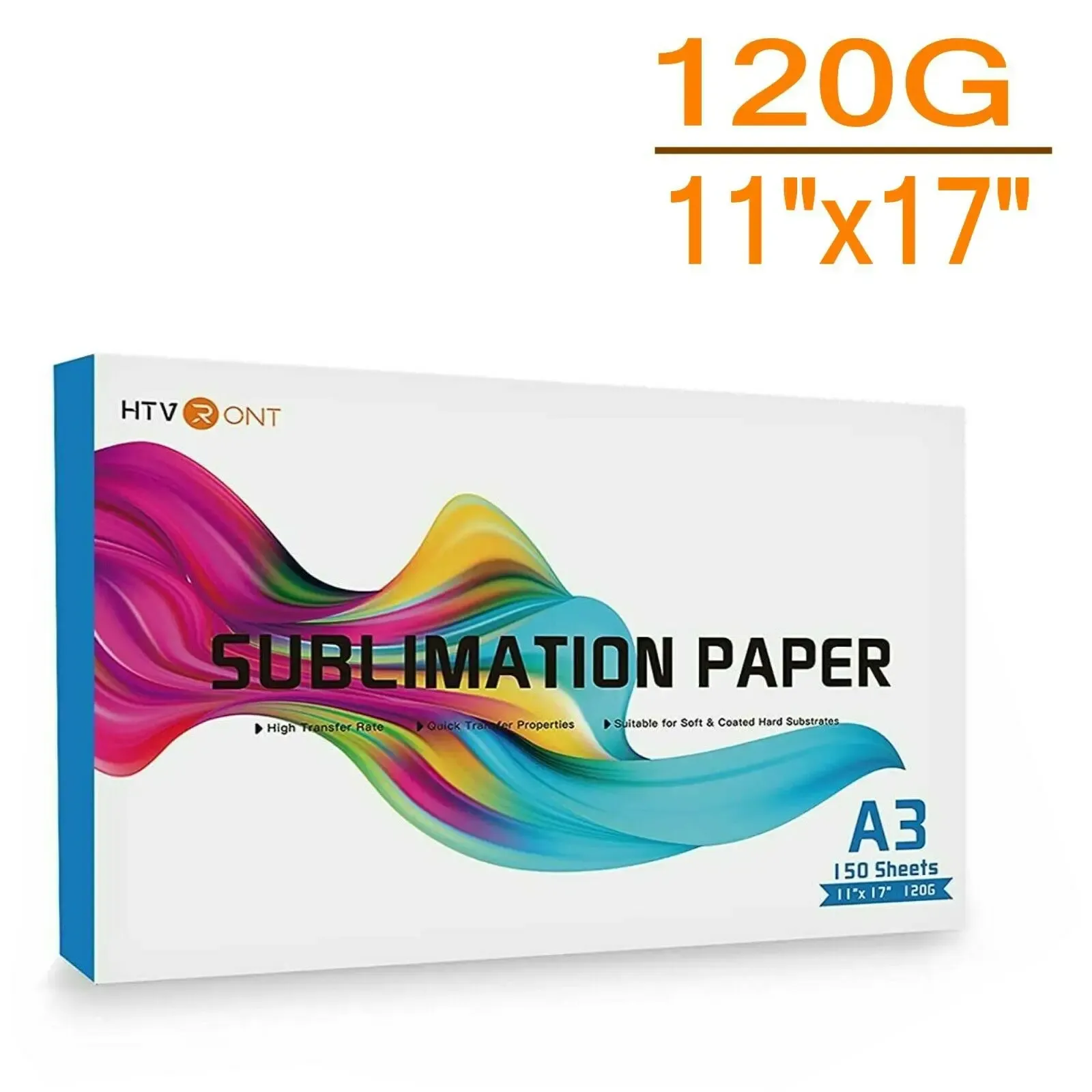 Papier Htvront 150 Feuilles A3 Papier de sublimation 11x17 pouces Papier de transfert de chaleur pour imprimante à jet à jet Tshipt Vêtements Impression de 120 g