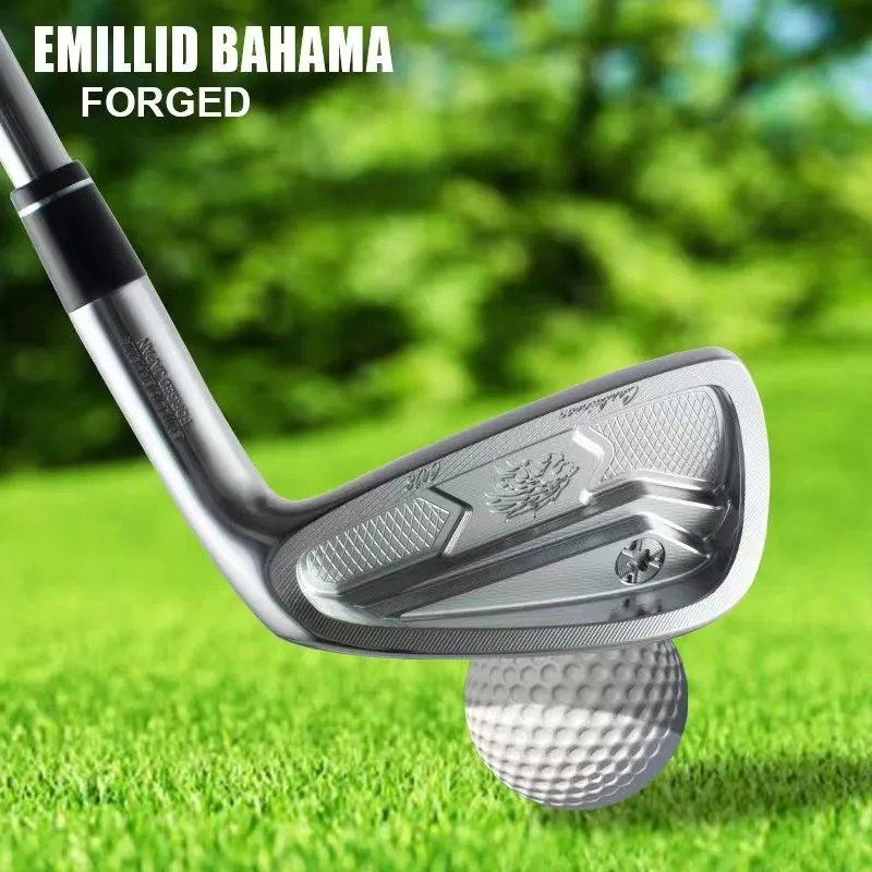 Golf Kulüpleri Emillid Bahama CV8 Golf Irons Set Forged Gümüş 4-9p 7pcs R/S/SR Flex Steel/Grafit Mil Head Covers ile