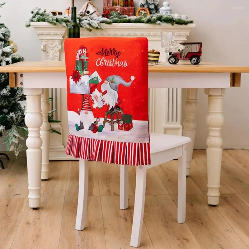 Coperture per sedie per sedile natalizie festive stivali squisiti decorazioni non fading resistenti all'usura per sedie per la cena