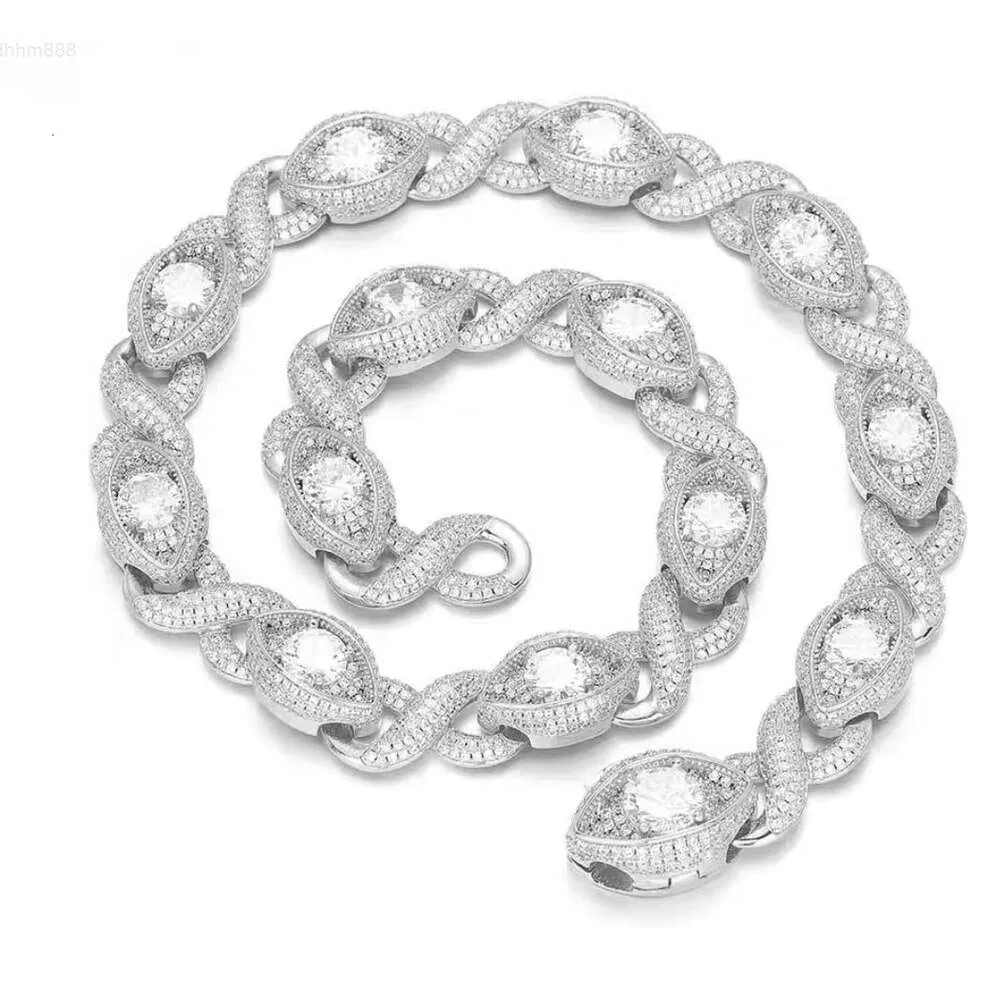 Пользовательские модные ювелирные украшения S925 Sterling Link vvs Moissanite Diamond Cuban Link Chain