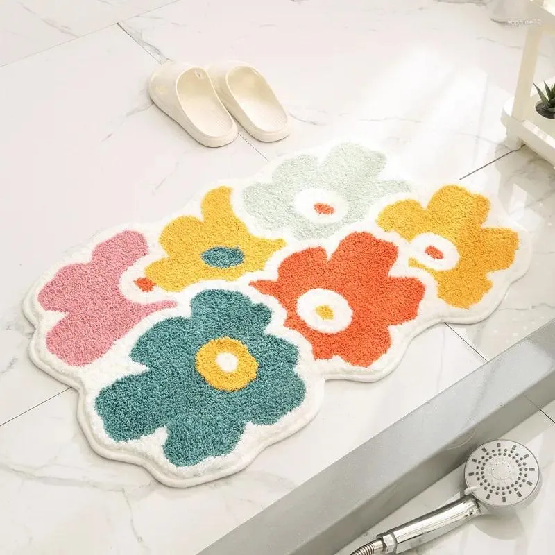 Tapis de bain tapis de porte mignonnes moelleux - Tapis de haute qualité SUPER-ABSORBENT Bathmat lavable doux