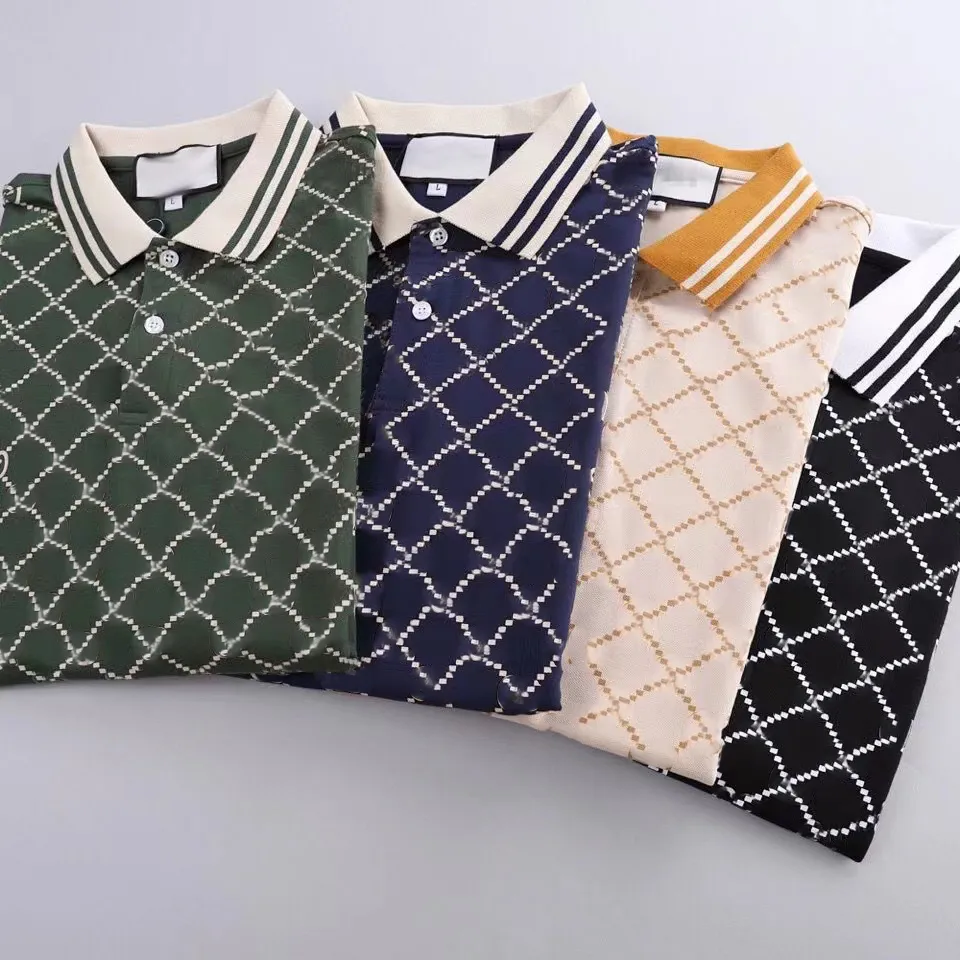 サマーメンズTシャツポロスデザイナーカジュアルポロ短袖ビジネスカジュアルティー衣料品M-3XLトップ