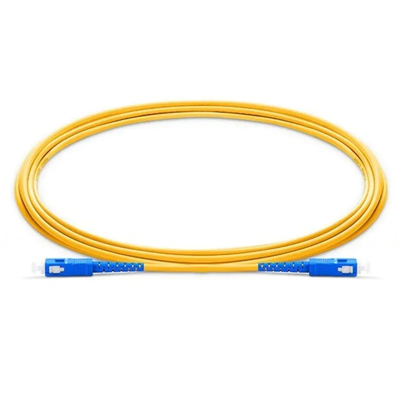 SC/UPC-SC/UPC Fiber Optic Patch Cord, 1 Meter Length SM G652D/G657A1/G657A2 SX 3.0MM Diameter LSZH Telecom Optical Jumper