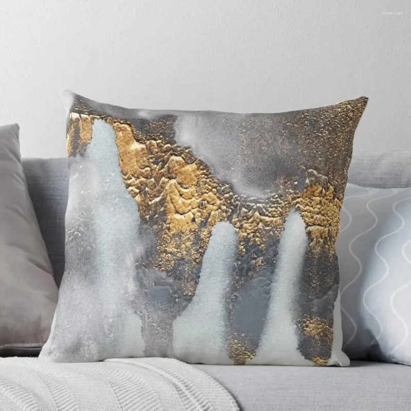 Cuscino decorativo decorativo decorativo in oro in cemento