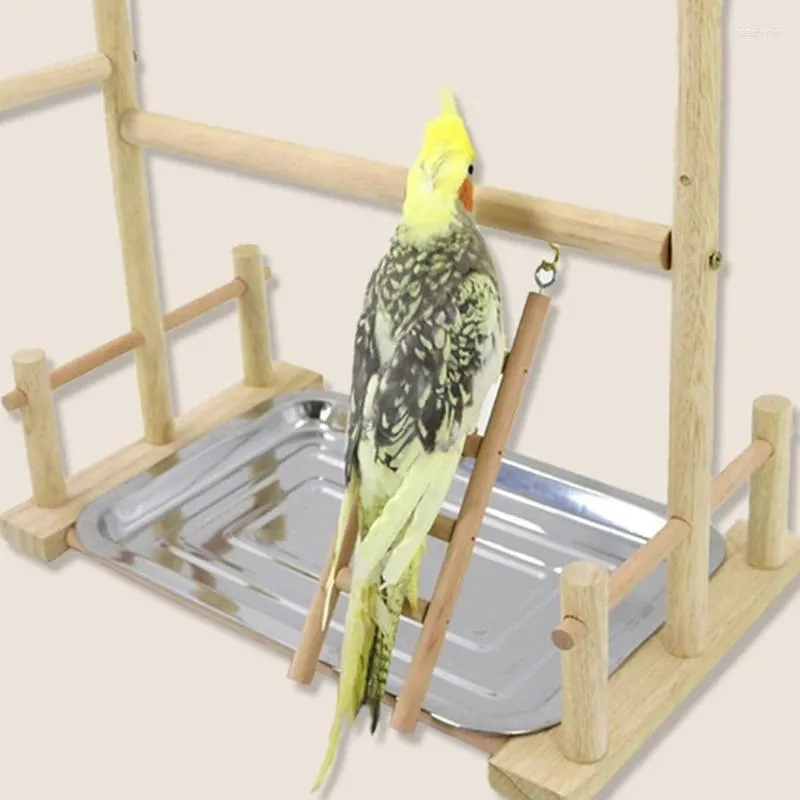 Other Bird Supplies Ladder Climbing Wooden For Birds Decoration Swing Set