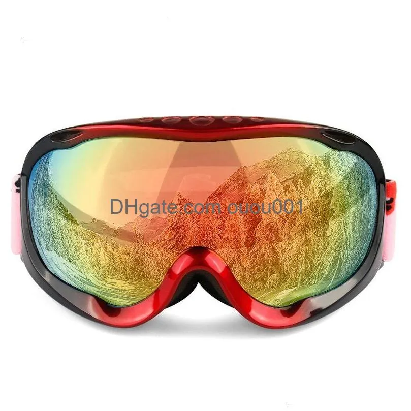 Gafas de esquí New Cylinder a prueba de niebla a prueba de niebla de doble capa Equipo de arena al aire libre Pf Drop de entrega Deportes al aire libre DH1SM DH1SM