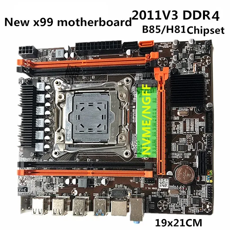 Cartes mères Yejia X99 Slot de carte mère LGA20113 NVME M.2 SSD USB3.0 Support DDR4 Reg ECC Memory et Intel Xeon E5 V3 V4 Processeur