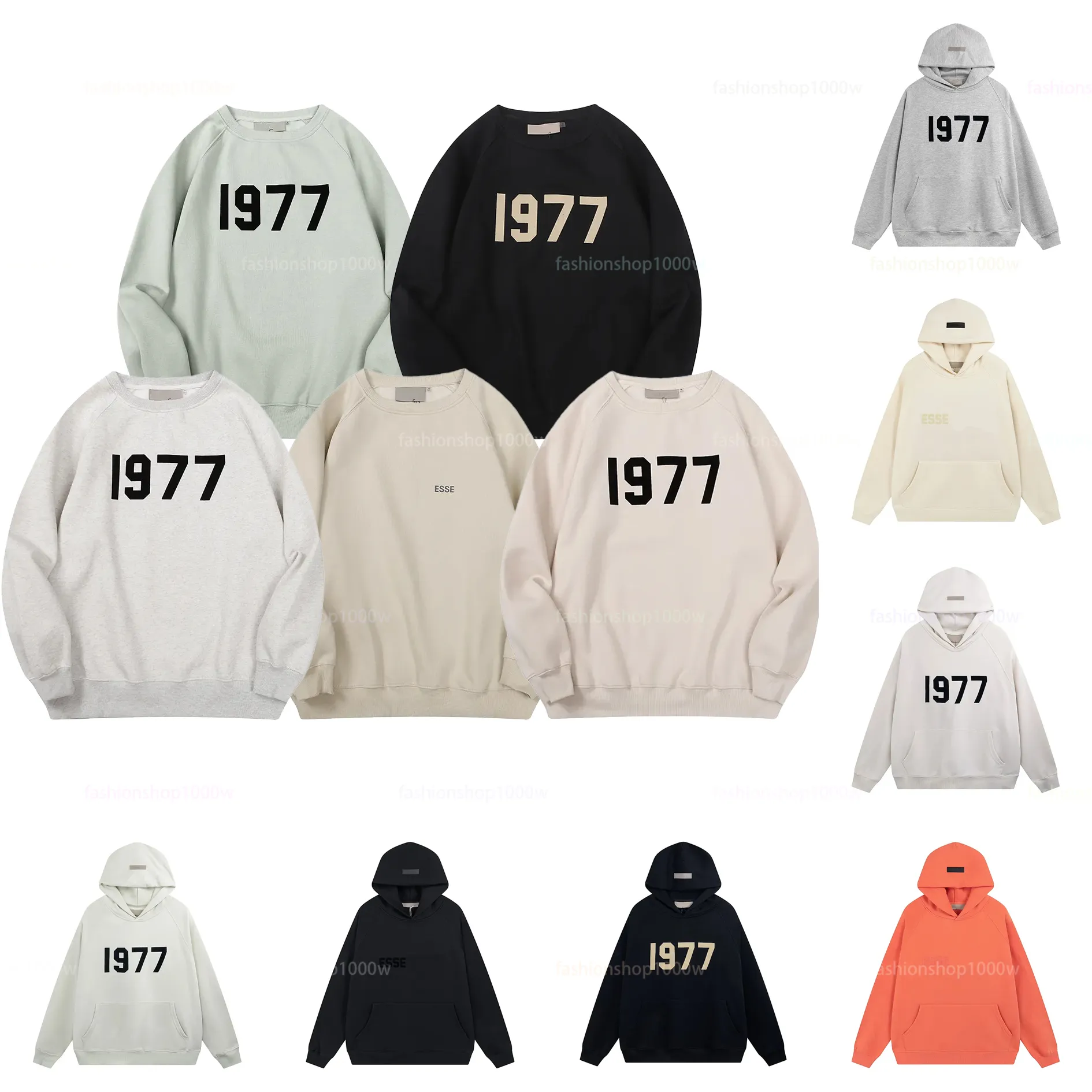 Designer essentials hoodie hoodie heren vrouwen - sweatshirts zip -up front, zwarte afdrukbrief detail, Dream ofg Collection, stijlvolle hoodies voor dagelijkse slijtage