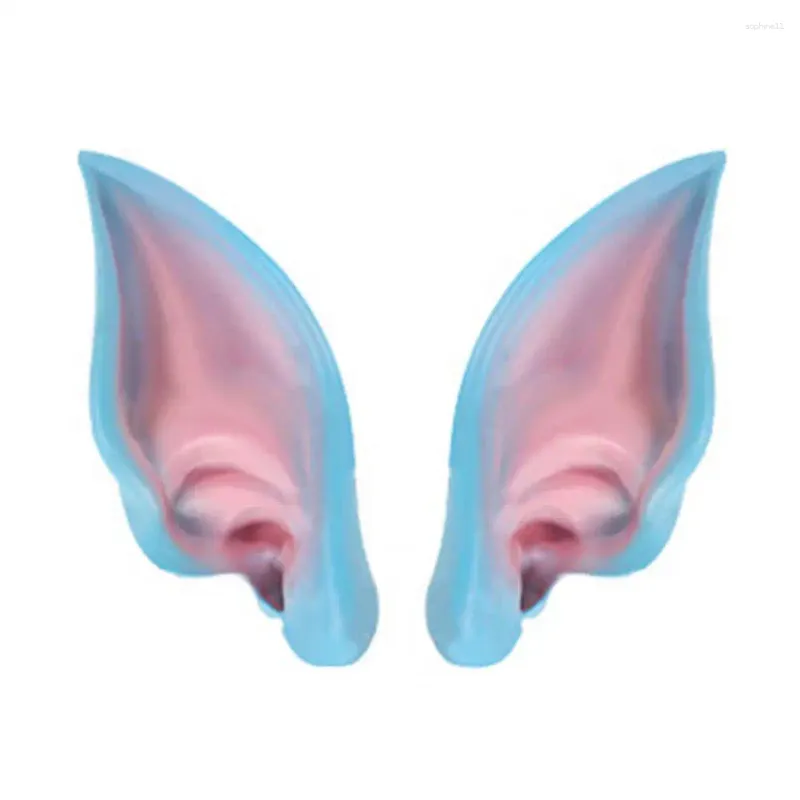 Party Decoration Latex Elf Ears Soft Eco-friendly For Cosplay Pography Props 2 Pcs Set Halloween Skin-friendly Elastic