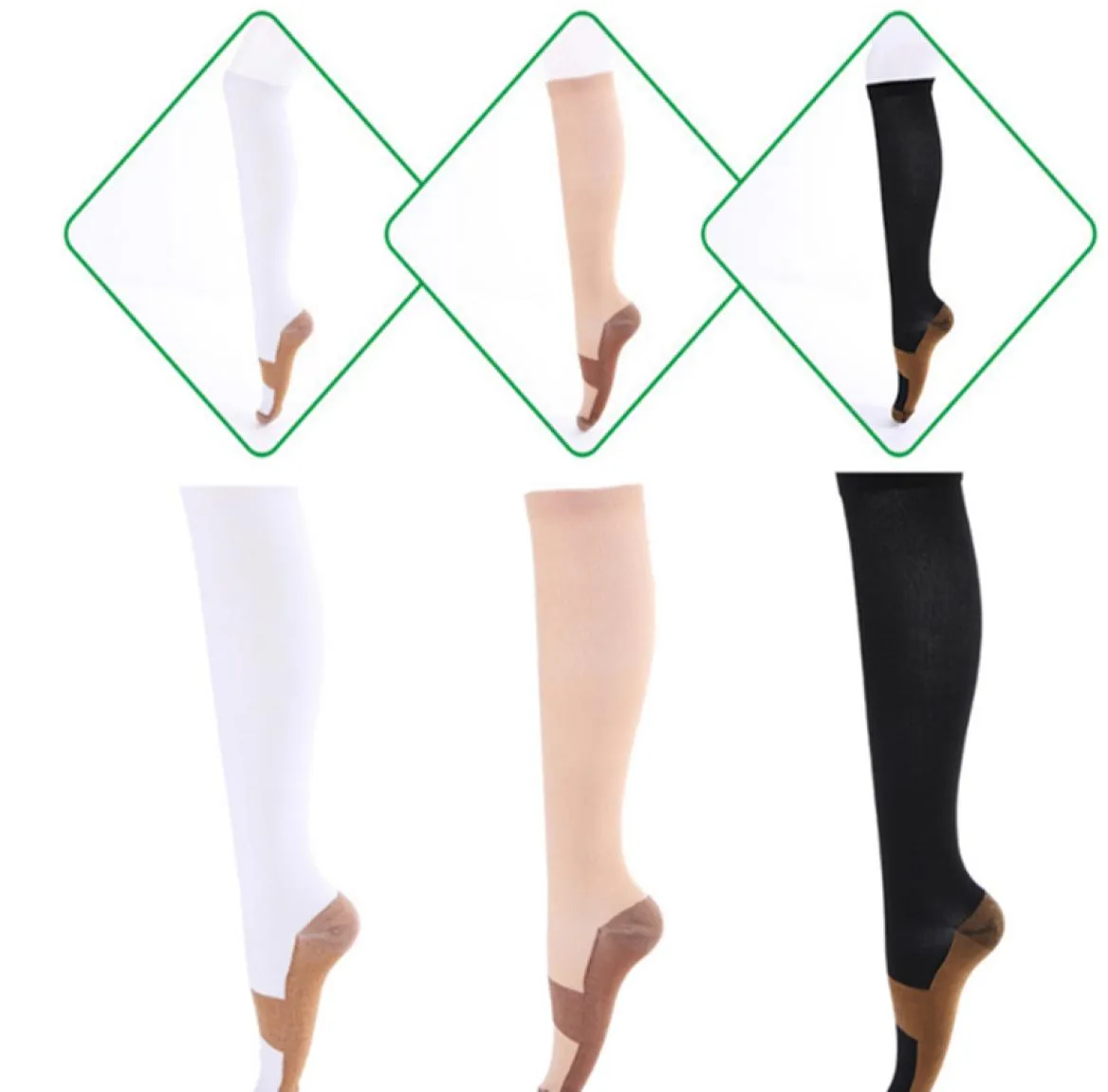 3 colori Donne antielico calze a compressione calzini comodi morbidi stanchi dolour unisex anisex magico magico maschile calzini ZJJ18367096