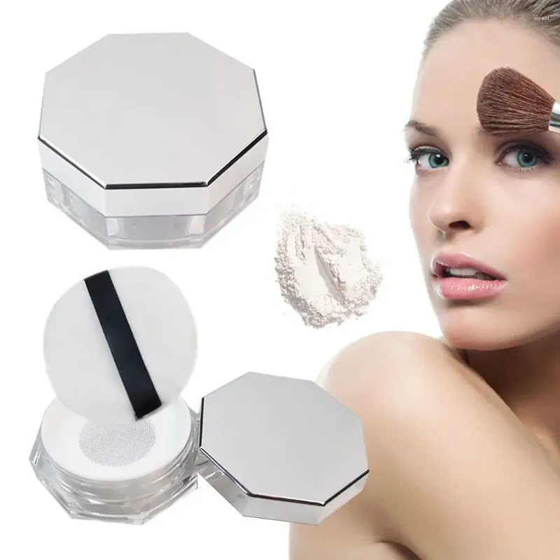 Бутылки для хранения свободного порошка восьмиугольный контейнер с Diy Makeup Compact Case Refactable Пустое сетевое зеркало Sifter