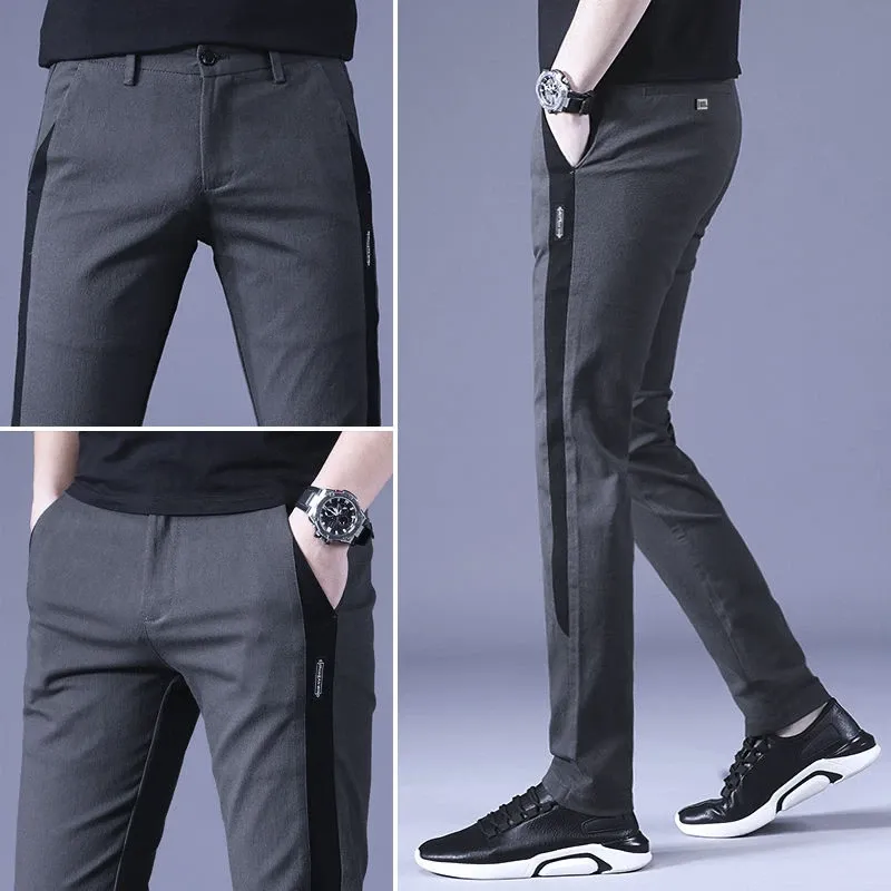 Pants Summer Cotton Straight Leisure Trousers Golf Pants Young Men Ice Silk Quick Dry Slim Stretch Outdoor Sports Pants Big Size 2838