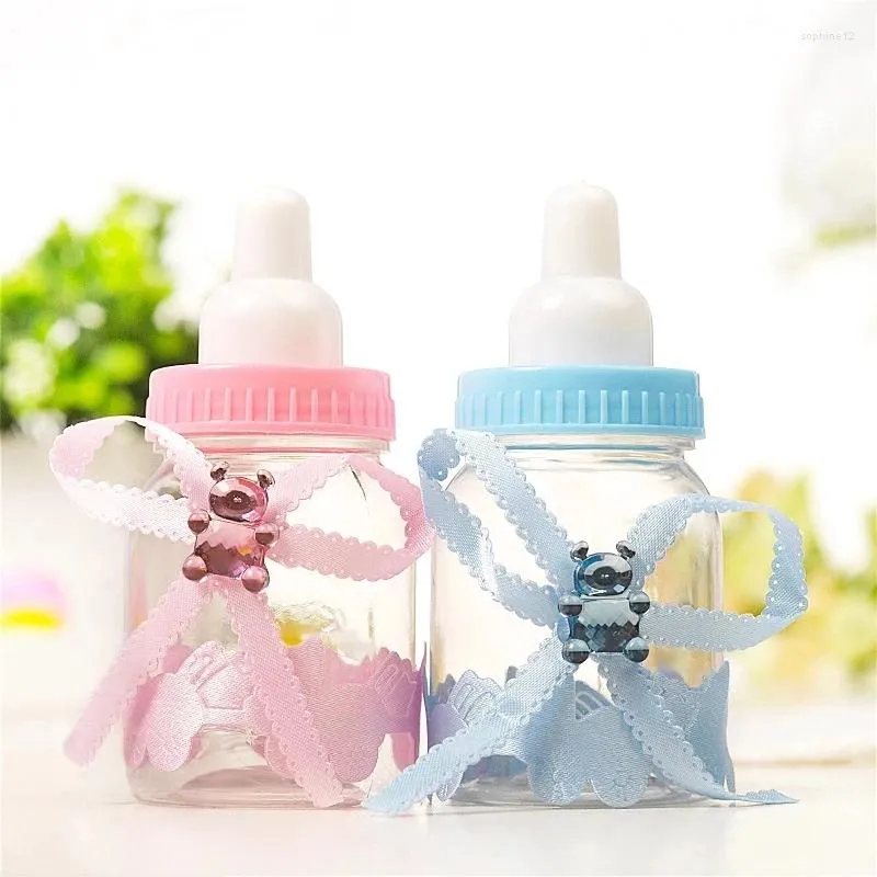 Wrap prezent 60pcs Mini Feeding Butelles Girl Boy Shower Favor Favor Pakiet Pakiet Chrzest Chrzest dostarcza czekoladowe torby na cukierki