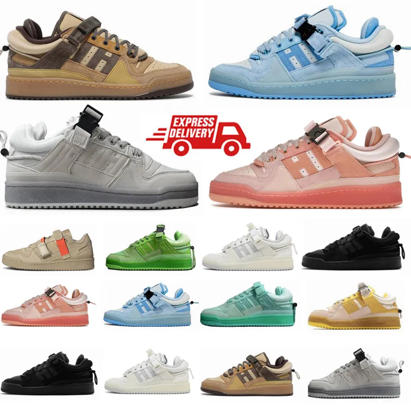 Designer shoes Forum Buckle low sneakers shoes Bad Bunny Blue Tint Last Forum Pink Easter Egg Back to School men Patchwork White women outdoo shoes