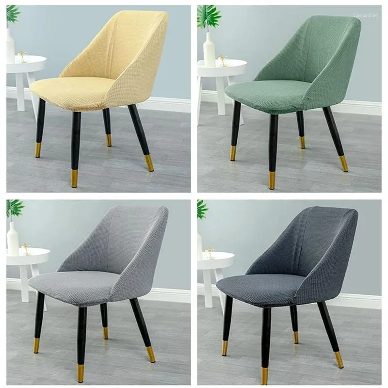 Tampas de cadeira capa em forma de nórdica universal moderno luxo de luxo curvado mesa de jantar semi -circular