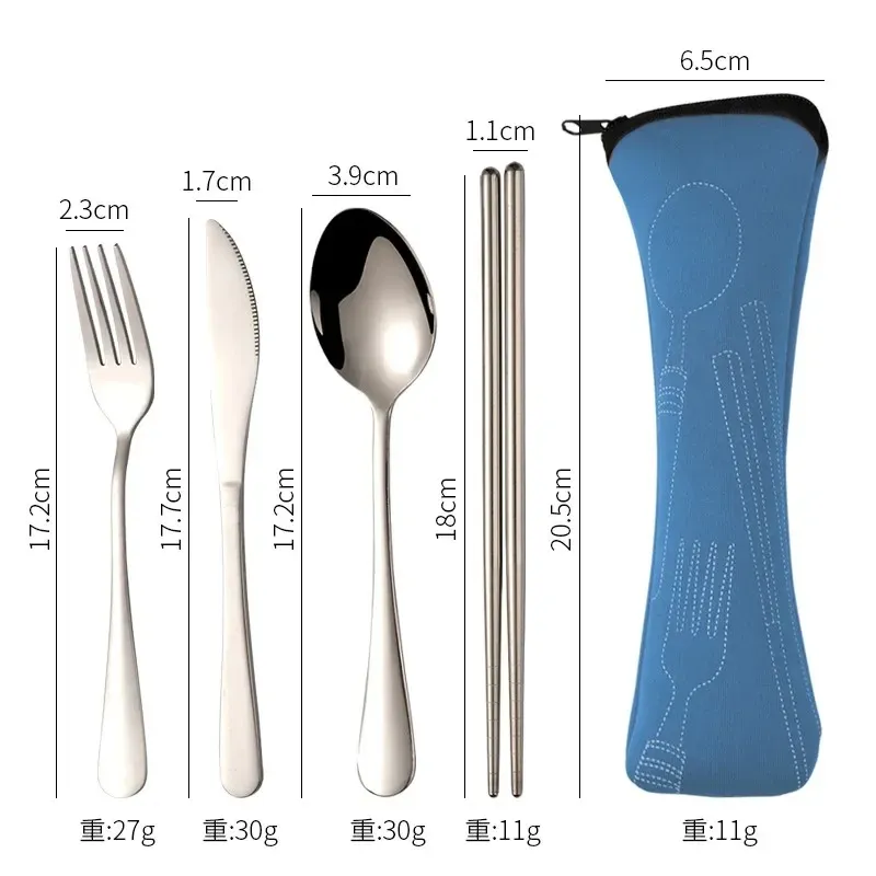 Steel Knifes Fork Spoon Set Family Travel Camping Actlery Awareful Four Doundar