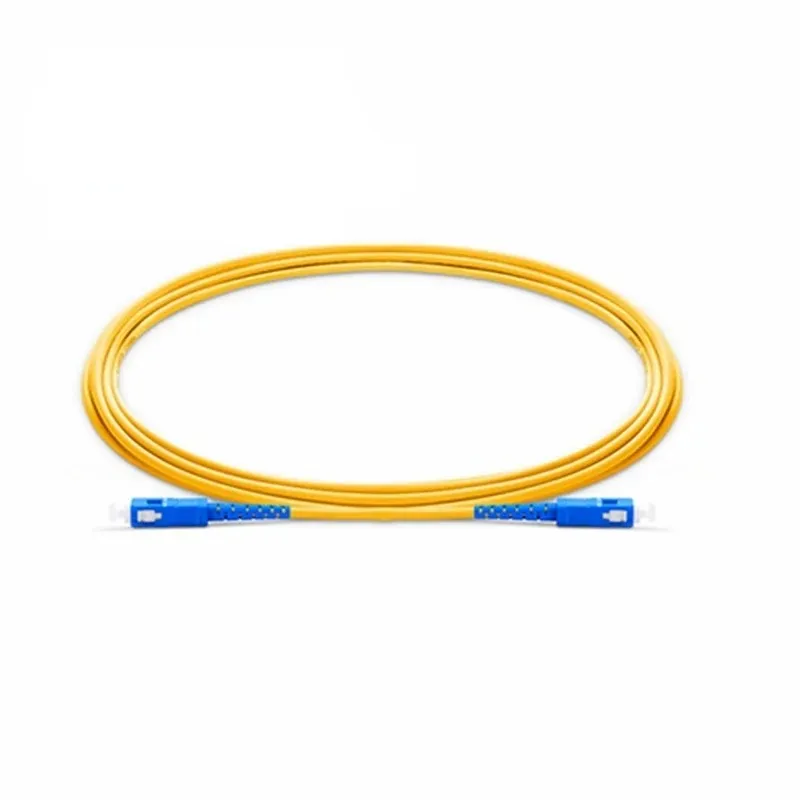 Cordon de patch à fibre optique SC / UPC-SC / UPC, 1 mètre de longueur SM G652D / G657A1 / G657A2 SX 3,0 mm de diamètre LSZH Télécom optique