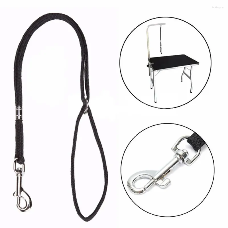 Hundhalsar 2 datorer Hållbar koppel Nylon PETS NOOSE LOOP LOCK CLIP ROPE Justerbara hundar Grooming Table Sling Restraint Ropes For Bath Desks