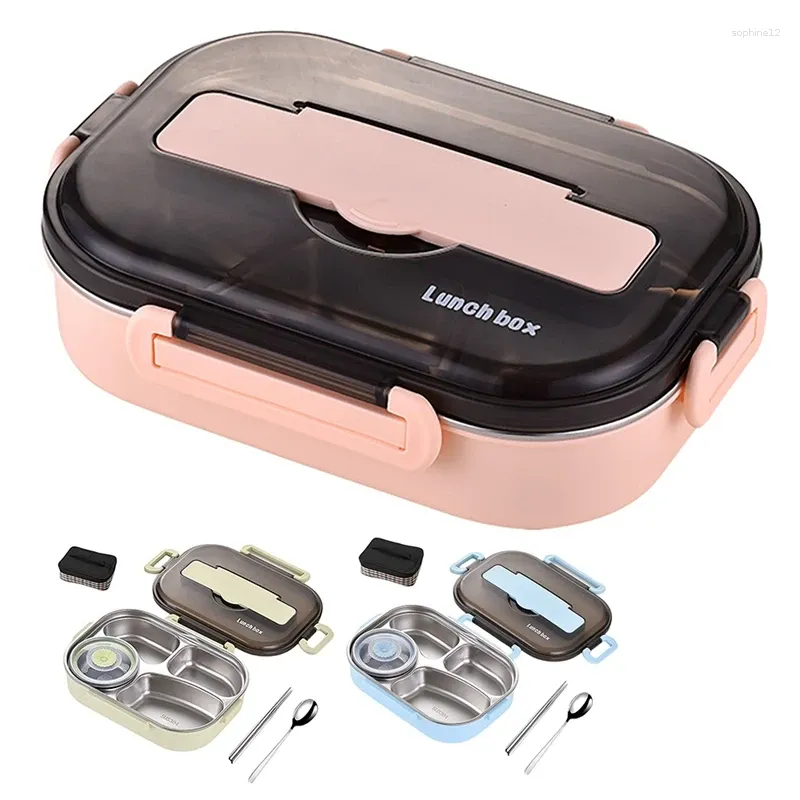 Dinnerware Sets JFBL High-Grade Stainless Steel Liner Lunch Containers For School And Work Box Multi Compartment Bento Container