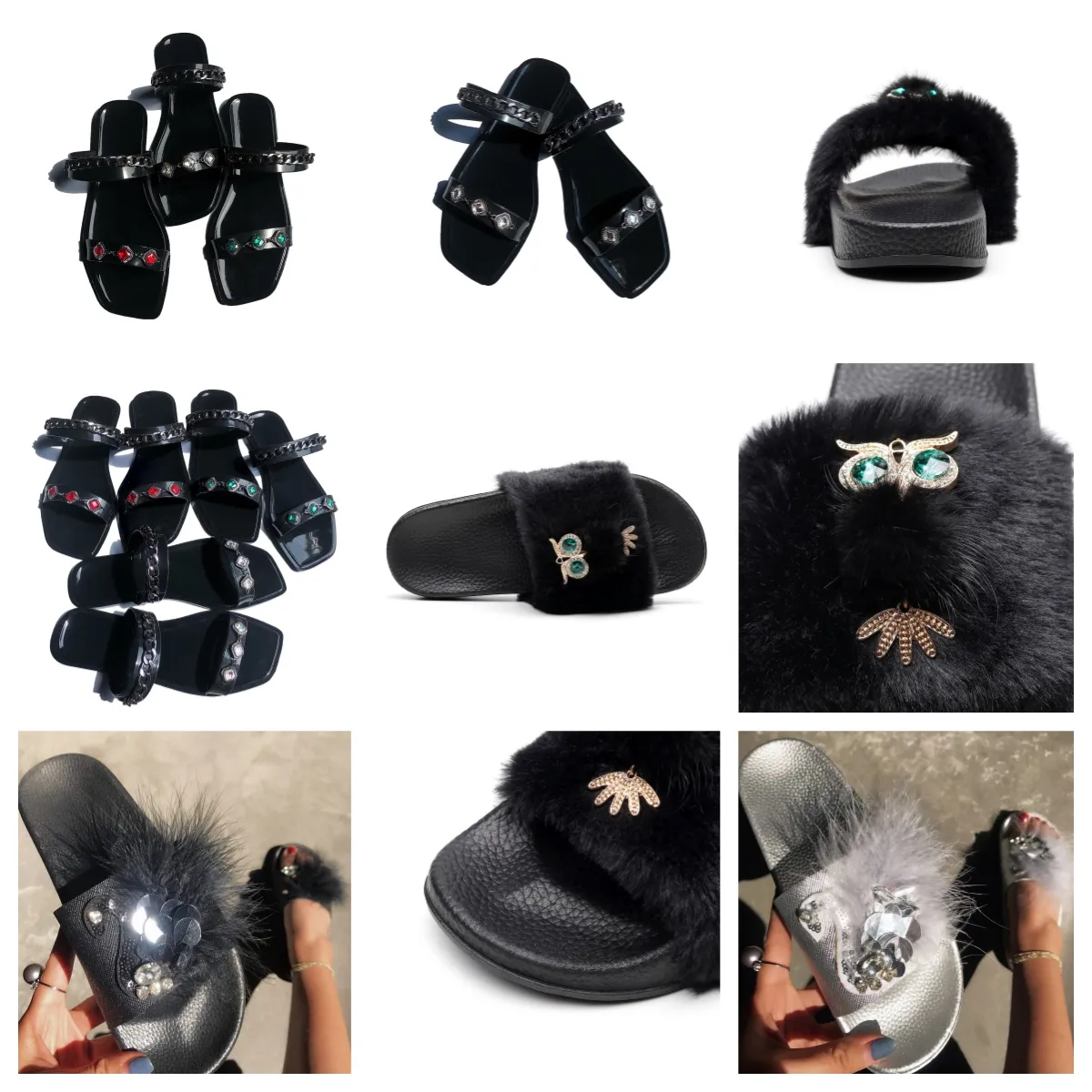 Designer Slide Dames Summer Lady Beach Sandaal Party Bruiloft Flat Slipper Shoe Fashion Sandal Heren Vrouw Gai Maat 36-41
