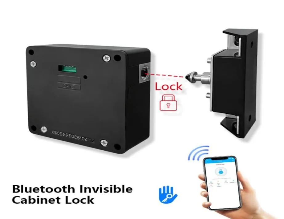 Electronic Keyless Digital Invisible RFID Card hidden Locker Lock With Bluetooth TTlock app for Private Drawer wardrobe3967049