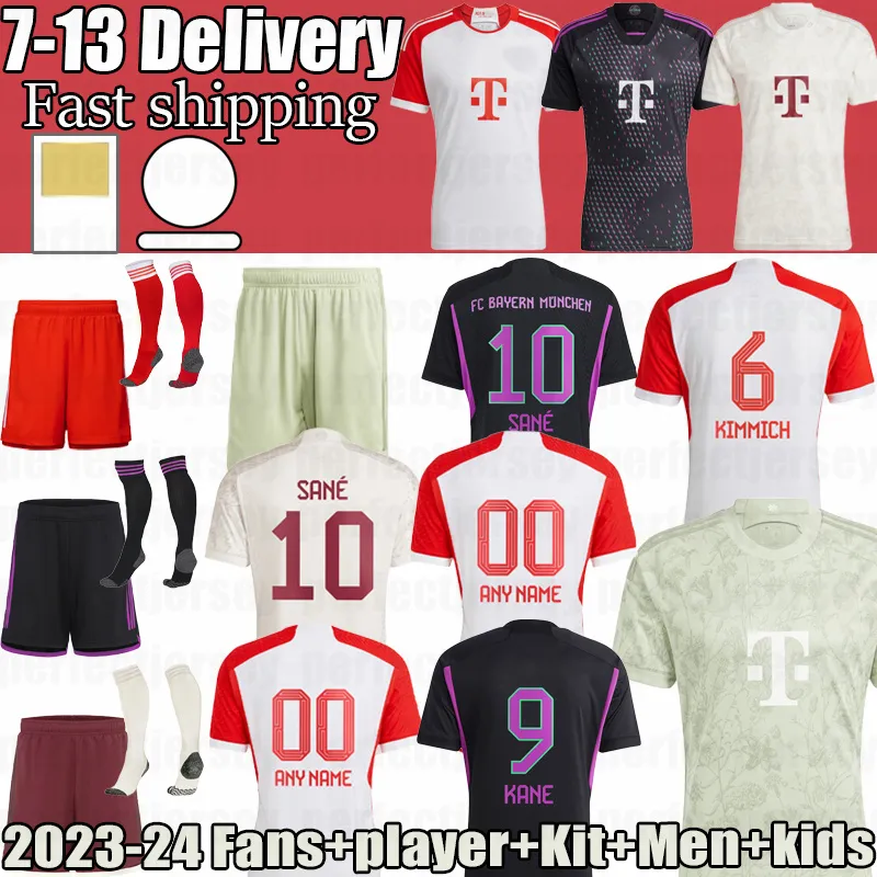 23 24 Bayerns Soccer Jerseys Kane Musiala Beer Festival de Ligt Child Sane Hernandez Oktoberfest Gnabry Muller Davies Kimmich Munichs Football Shirt Men Kids Kit