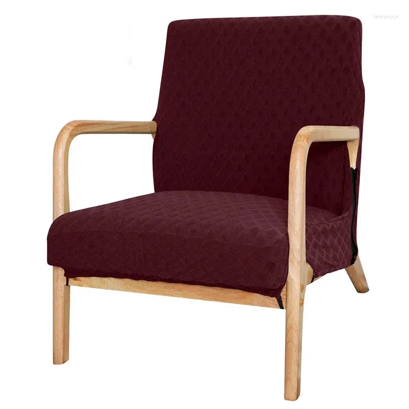 Couvre-chaise Couvre à glissement de fauteuil amovible à la fermeture à glissière Stretch Wood Bran Protecteur élastique Seat moderne décor