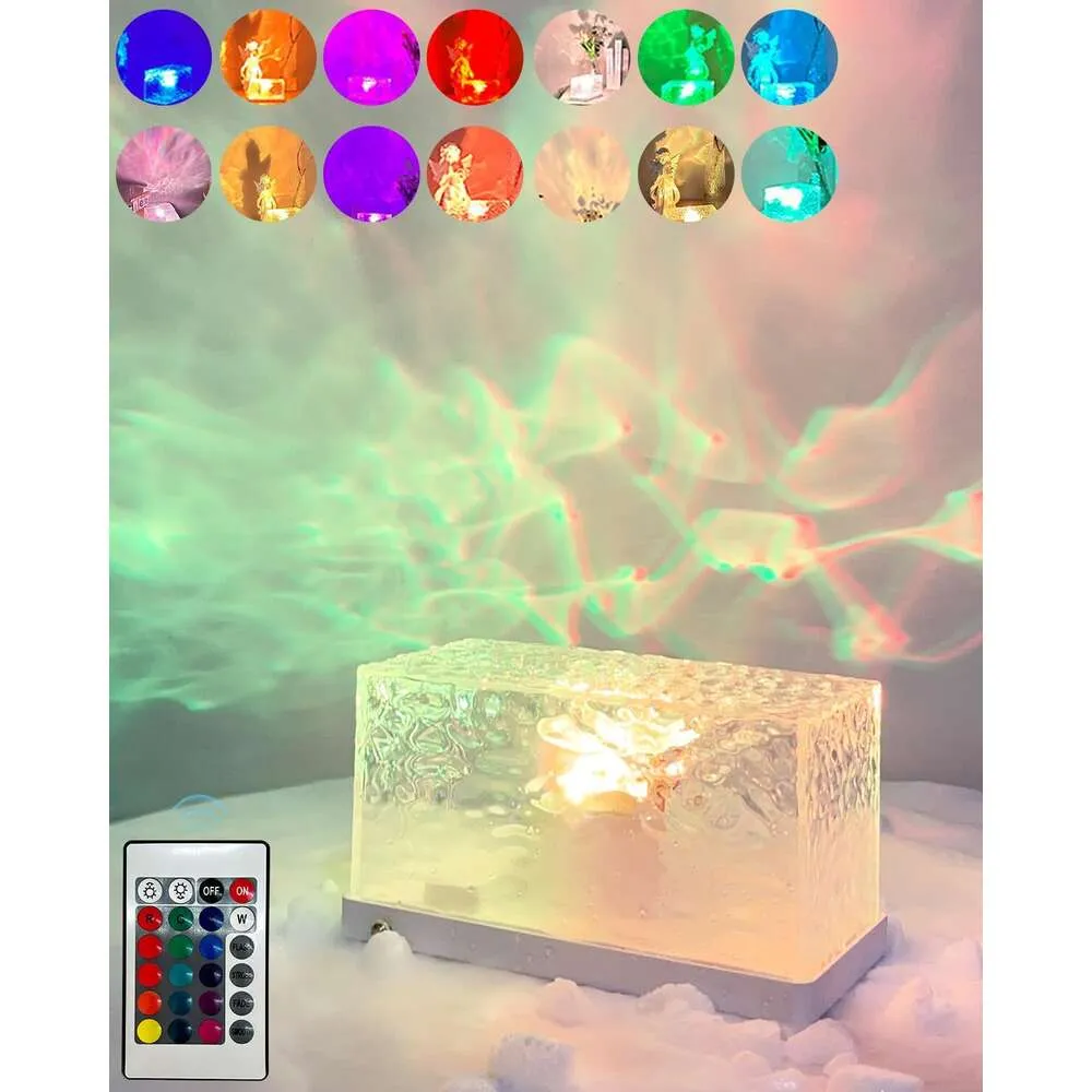 Wave Projecteur 16 Couleur avec contrôle tactile Aurora Borealis 3D Light Night Light