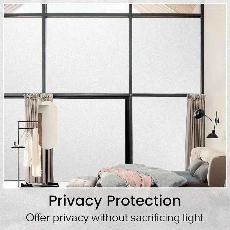 Fönsterklistermärken hem matt vit film integritet frostat värmebeständigt glasskydd ogenomskinligt självhäftande badrumsdörr klistermärke