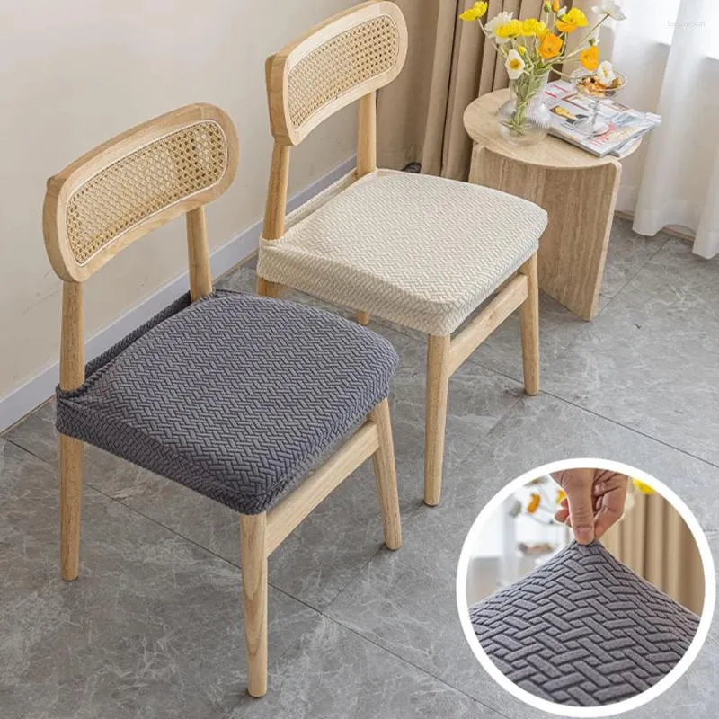 Couvre-chaise Jacquard Stretch Soutr Cover Solid Spandex Washable Failchair Protector for Wedding Kitchen Banquet Home