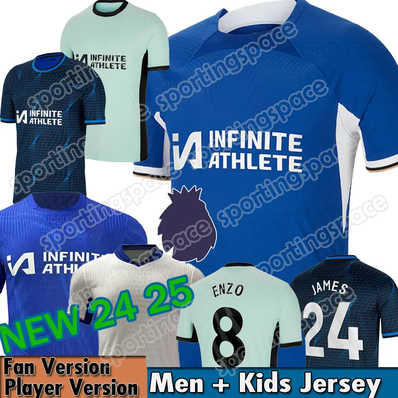 23 24 25 Enzo Nkunku N.Jackson Soccer Jersey CFC Kids Kit 2023 2024 Home Away Third plus taille 4xl Football Trainage Football Training Player Sterling Palmer Gallagher