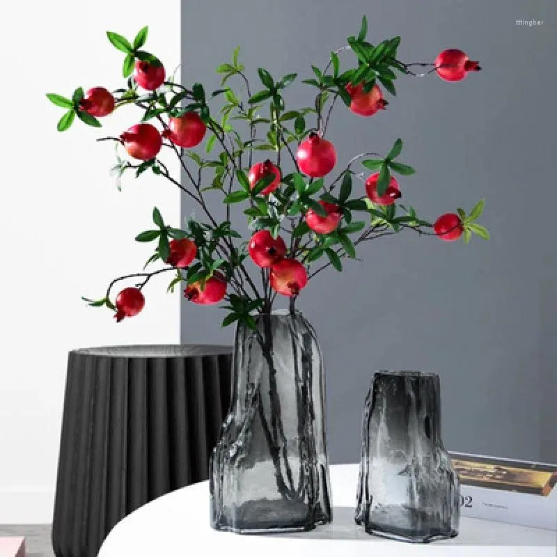 Vases Creative Ink Glass Vase Luxury Luxury Transparent Gradient Flower Flower Rockery Decoration Bouteille à main levée