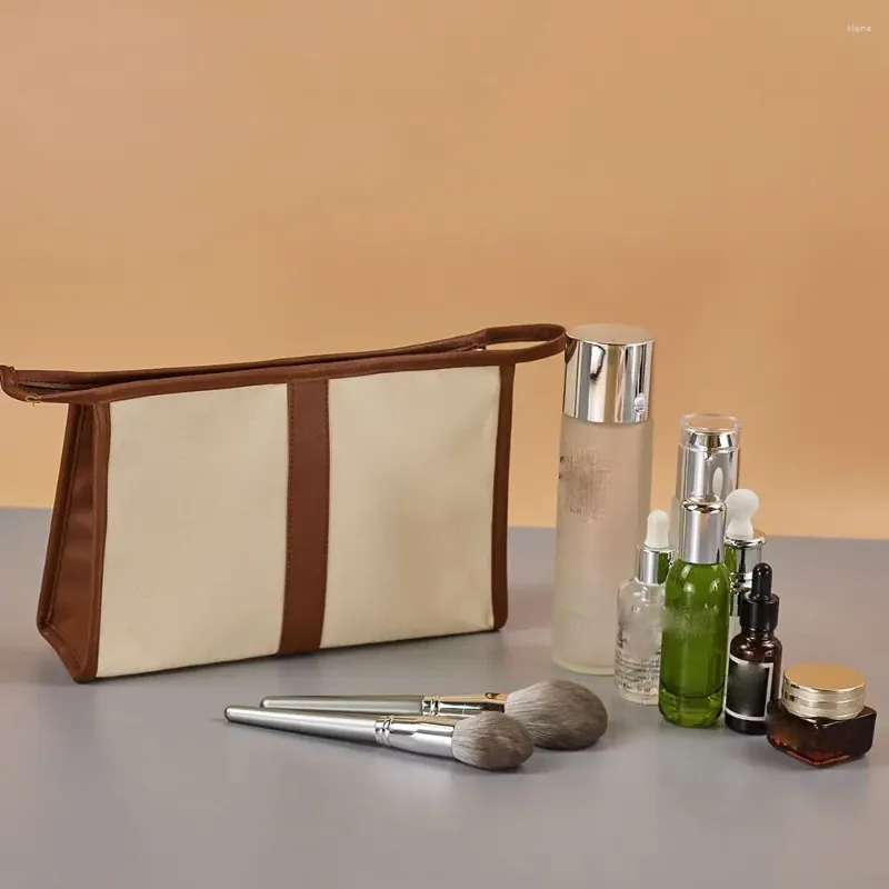 Sacchetti cosmetici Capacità per sacchetto denaro porta portaerei per la borsa rossetto moneta patchwork Women borse da viaggio in tela da viaggio