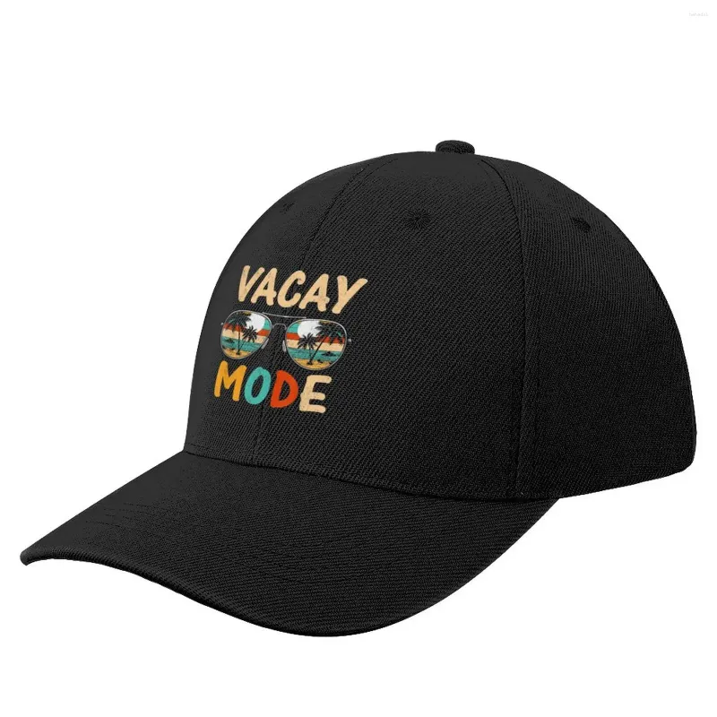 볼 캡 휴가 여름 선글라스와 야자수 Vacay 모드 Funnycap 야구 모자 모자 남자 여자를위한 힘든 모자