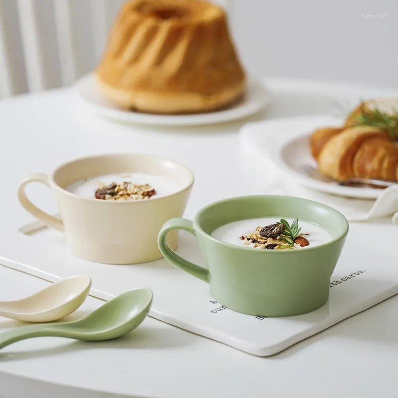 マグカップ大容量朝食カップオートミール北欧の家庭用セラミックコーヒーシンプルマグカップ
